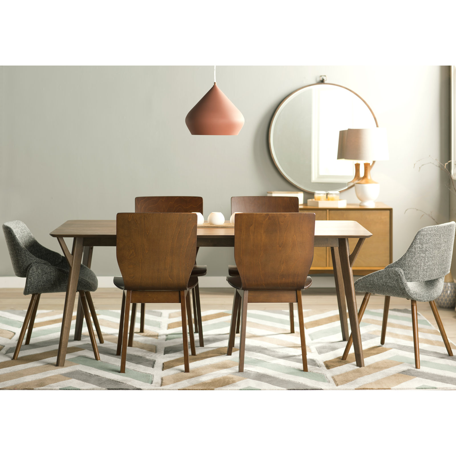 Evanston 71" Wood Dining Table, Walnut