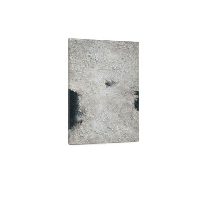 Art mural noir et gris à motif abstrait sur toile, 36 "x 24"