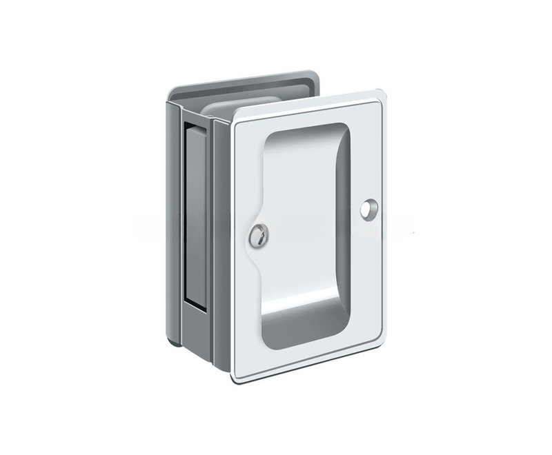 Deltana SDPA325U26 HD Pocket Lock, Adjustable, 3-1/4" x 2-1/4" Passage in Polished Chrome, Polished Chrome
