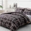 Microfiber Chequered Duvet Cover Set-126671983