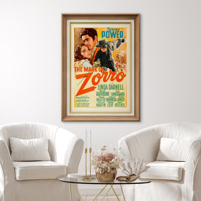 «Vintage Zorro Adventure», affiche de film, photos de la marque de Zorro, impression sur toile encadrée
