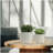 S/2 6/8" Textured Planters, Shiny White-1337675863