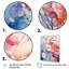 Rose et bleu arbres champ pointillisme VI - Cottage Art mural salon-58089795-58089850