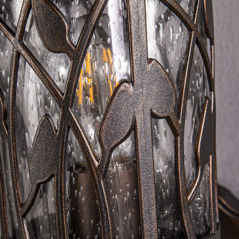Lanterne murale d'extérieur en verre ensemencé H 5,71 po Achiropita