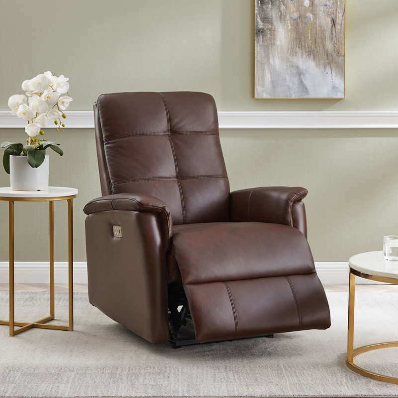 Fauteuil inclinable en cuir Norann