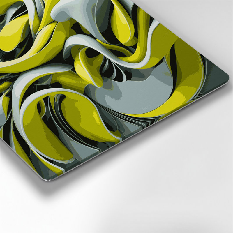 «Biomorphic Abstraction 19», art mural en métal vert, H 12 po x l 12 po