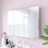 Rectangular Recessed Or Wall Mount Frameless Aluminum Large Medicine Cabinet Mirror With 3-door and Adjustable Glass Shelves