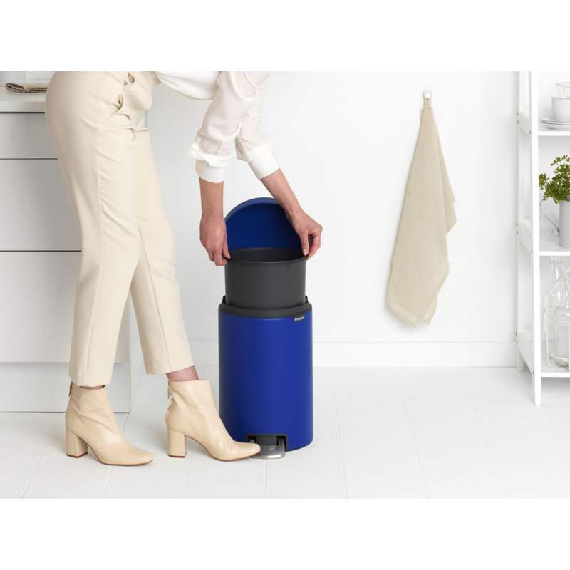 Brabantia NewIcon Soft Closing Pedal Bin, Soft Grey, 12 L