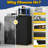 Heavy-Duty Metal Storage Cabinet with Lock - Black Garage Shelving Unit