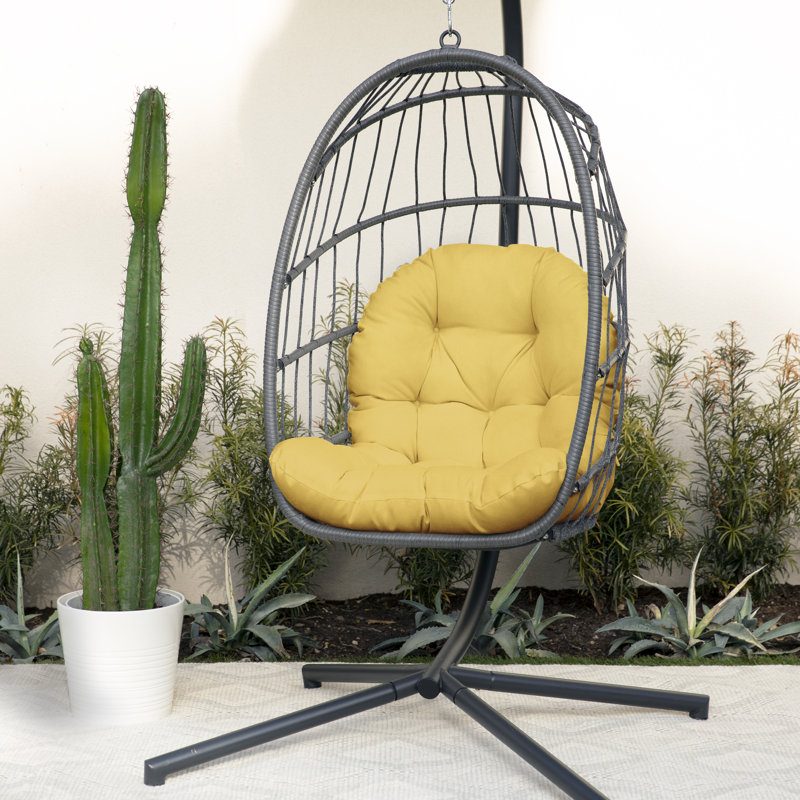 Outdoor Seat/Back Cushion Egg Chair Cushion, Fresco Daffodil