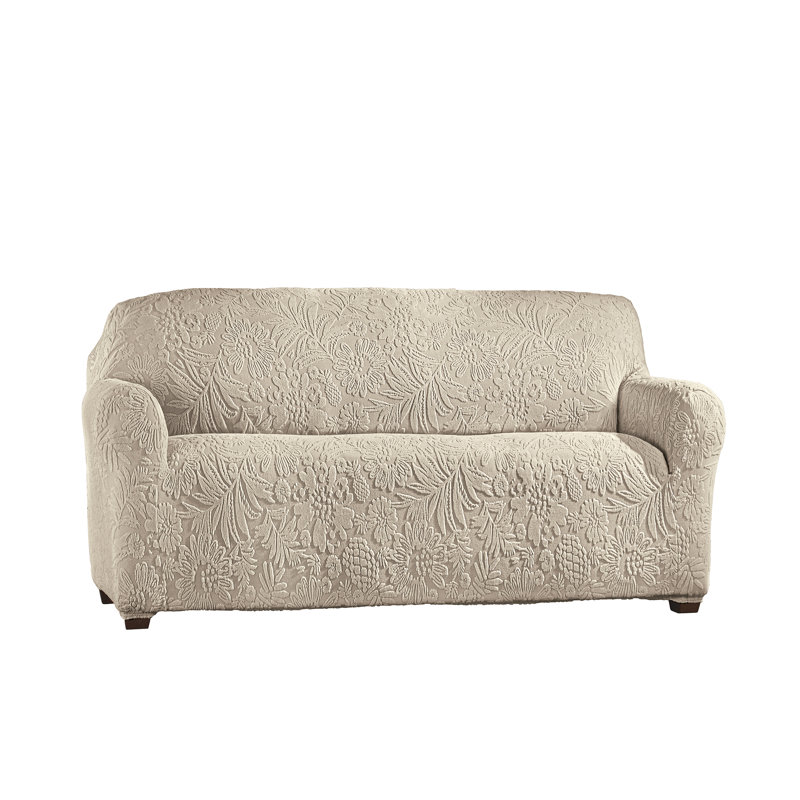 Housse pour causeuse à coussins carrés / rectangulaires en polyester, H 81 po x l 96 po, Polyester brun