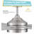 Blazer 72 in. 6 Blade Brushed Nickel Large Ceiling Fan with Remote Control, Dimmable LED Light Kit, and Reversible Motor-540164265-540164271