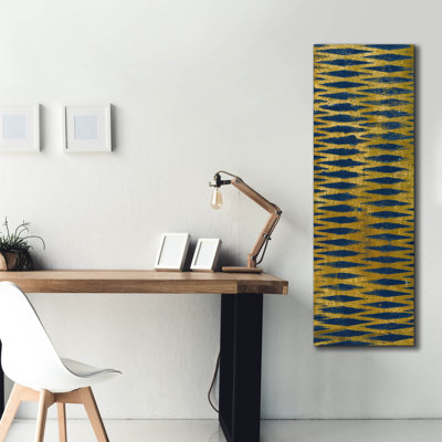  'Juxtapose 2 Panel 4' by Cheryl Warrick Canvas Wall Art, 20" x 60"