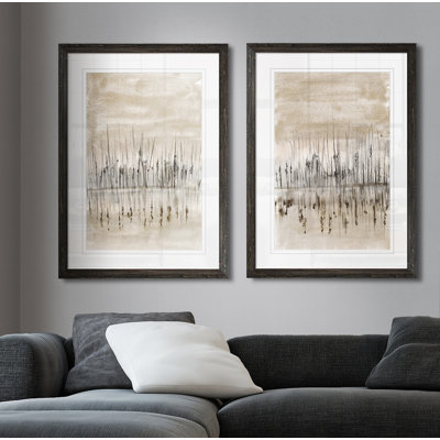 " Marshline Reflection I " by Vincent Van Gogh 2 - Pieces