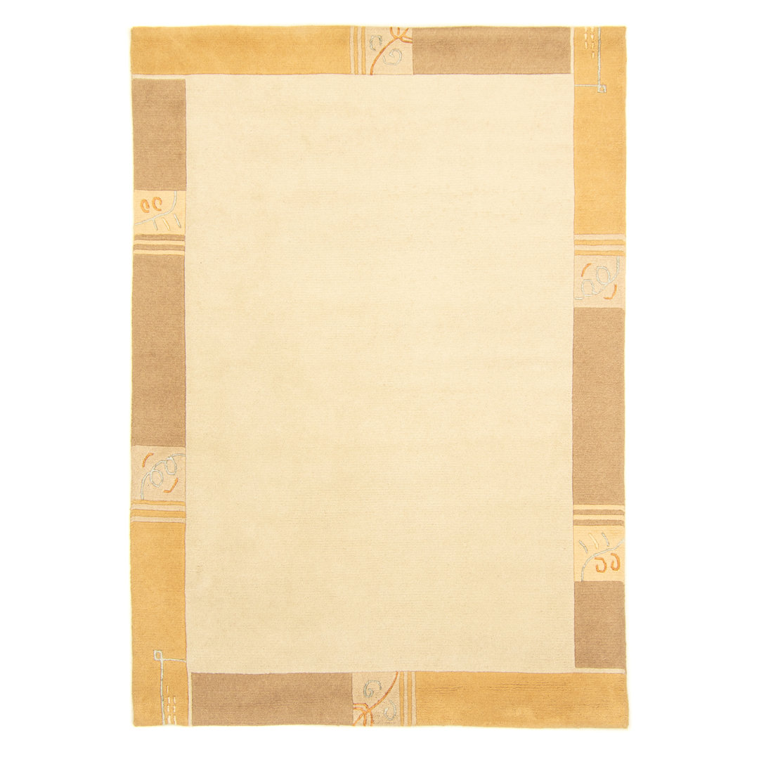 Handgefertigter Teppich Kleinman in Beige