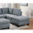 Modular Sectional 6Pc Set Living Room Furniture L-Sectional Linen Like Fabric 2X Corner Wedge 2X Armless Chairs And 2X Ottomans-2091097355