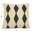 Cotton Pillow With Embroidery, Chambray Back