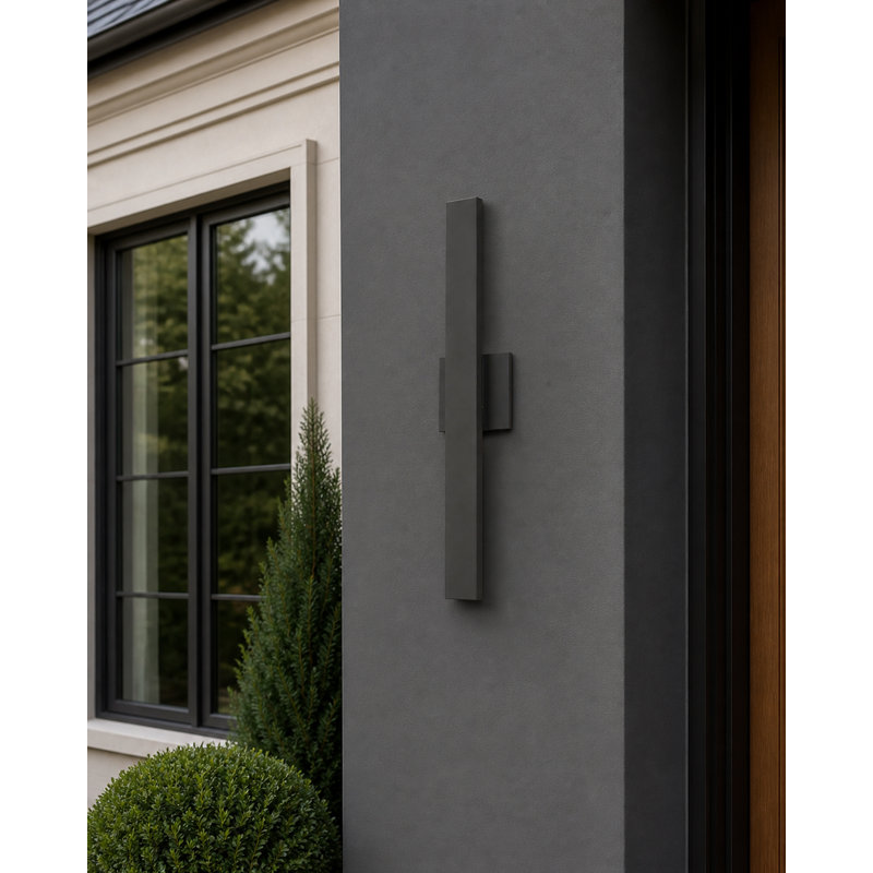 Chesnet-Outdoor Wall Mount, Architectural Bronze, 24" H x 4.5" W x 2.75" D