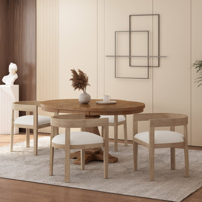 Arlandus 4 - Person Extendable Pedestal Dining Set