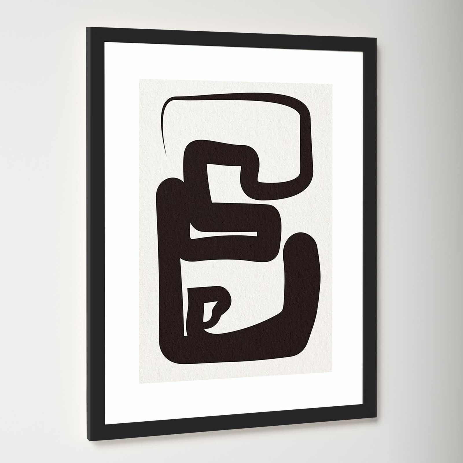 Oneliners-1 by Design Fabrikken, Black Framed Paper, 19.12" H x 15.12" W x 0.88" D