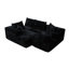 Canapé à compression en U modulaire moderne en velours côtelé minimaliste sans assemblage requis pour les salons et les chambres-176996355