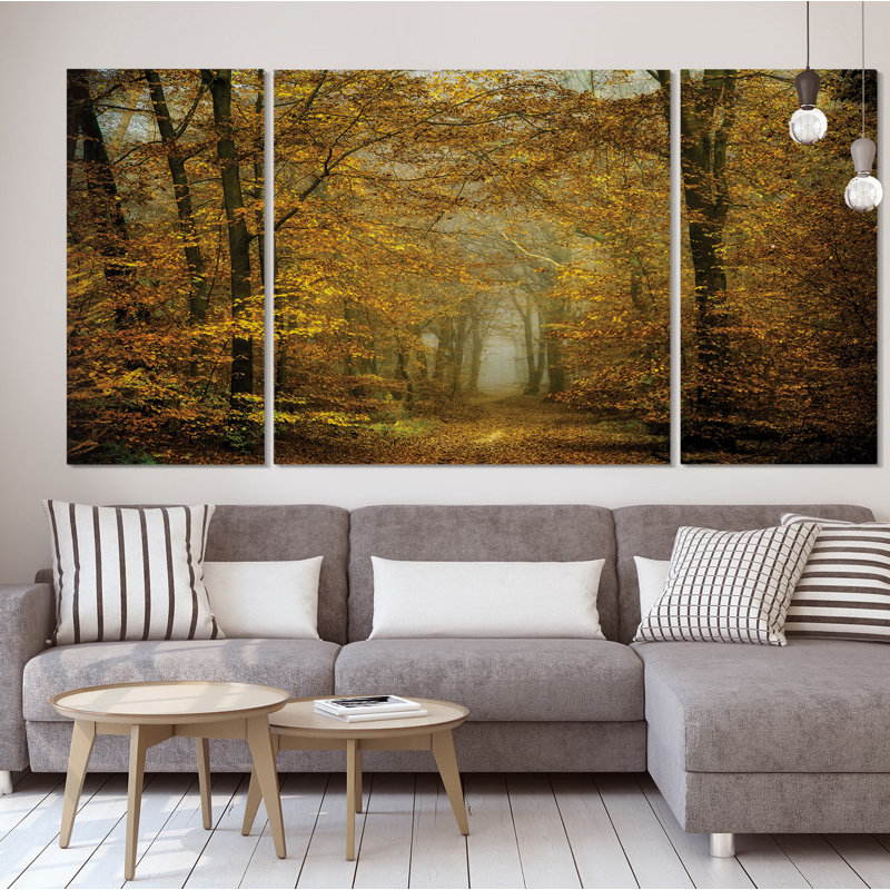Prochaines feuilles d'automne - reproduction d'art sur toile tendue, H 40 po x l 80 po x P 1,5 po