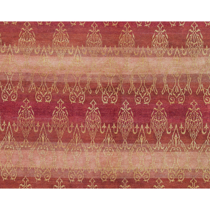 Himalayan Moroccan Area Rug in Rust