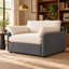 Fauteuil surdimensionné en chenille de 50 po de large Orelvessique avec assise profonde, coussins amovibles et 2 coussins-1407735953