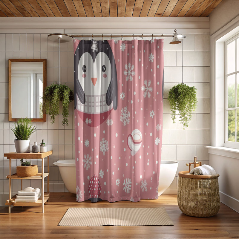 Rideau de douche Waddle Joy - Premium, H 74 po x l 71 po