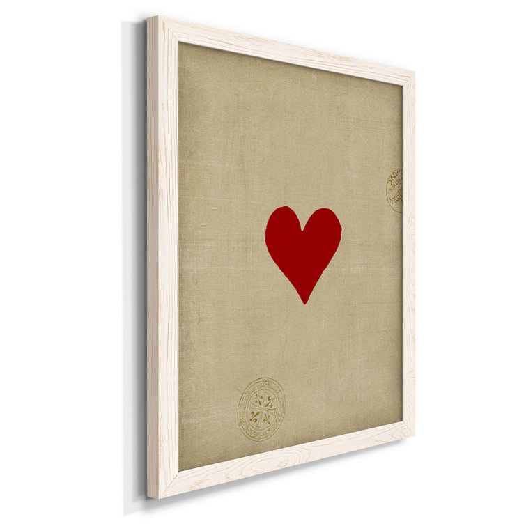 The Holiday Aisle® Heart Shaped Wreath Couple Framed Print On Canvas