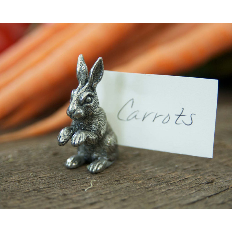 Porte-cartes de lapin étain Garden Friends