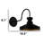 Industrial Metal Wall Sconce With Curved Arm-244032468