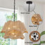 Lustre 5 lumières en corde de chanvre tissé à la main-329692269