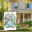 Drapeau Daisy Paw Print, sarcelle 12 po x 18 po / 30 x 45 cm