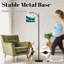 Lampe sur pied à arc avec abat-jour réglable Abat-jour abstrait dégradé de couleurs douces coucher de soleil sur pied 3 lumières à température variable à intensité variable avec interrupteur au pied pour la chambre à coucher