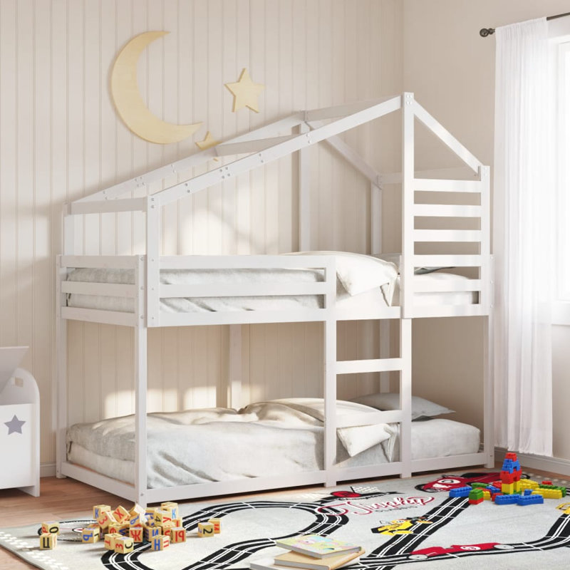 Solid Wood Bed Frame, White