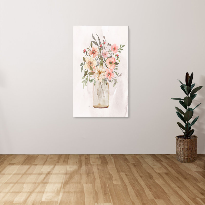 "Peaches and Cream II" par Nan, reproduction sur toile, H 30 po x l 18 po x P 1 po