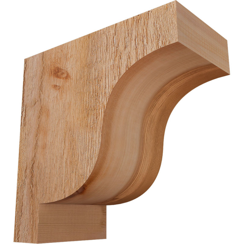 Newport Corbel, H 12 po x l 6 po x P 12 po, Cèdre rouge, Sciage brut