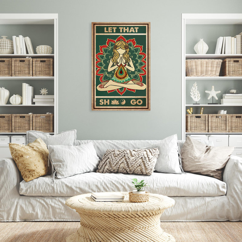 Impression sur toile, "Girl That Let That Sh Go" - 1 pièce, H 36 po x l 24 po x P 1,25 po