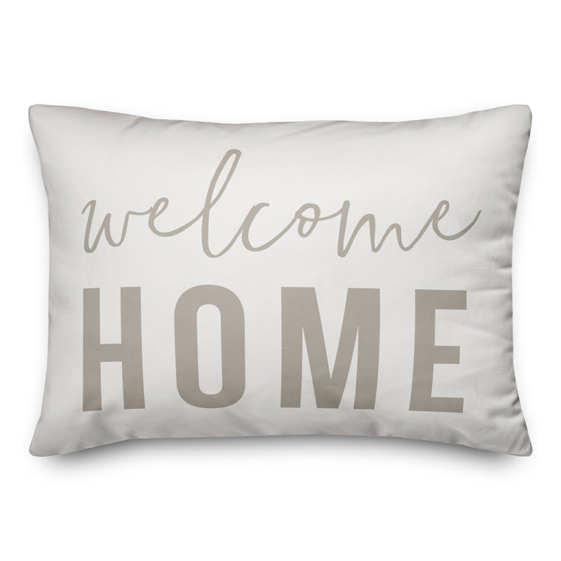 Outdoor Reversible Throw Pillow, Gray