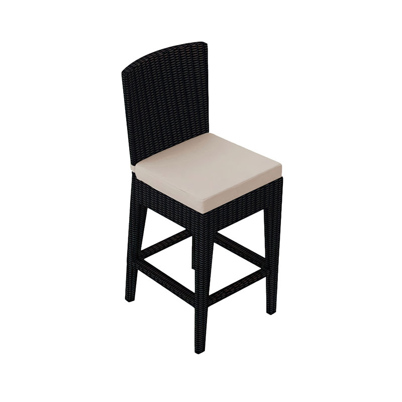 Urbana Outdoor Bar Stool, Canvas Natural Sunbrella® Canvas, 25" H