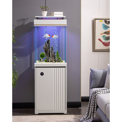 Réservoir d'aquarium en verre transparent sans rebords sans tuyaux visibles
