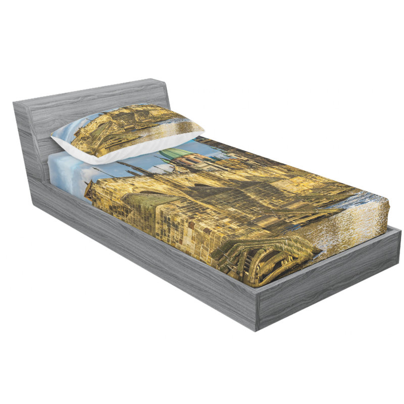 Landscape Microfiber Sheet Set, Twin Sheet + Fitted Sheet + 1 Pillowcase