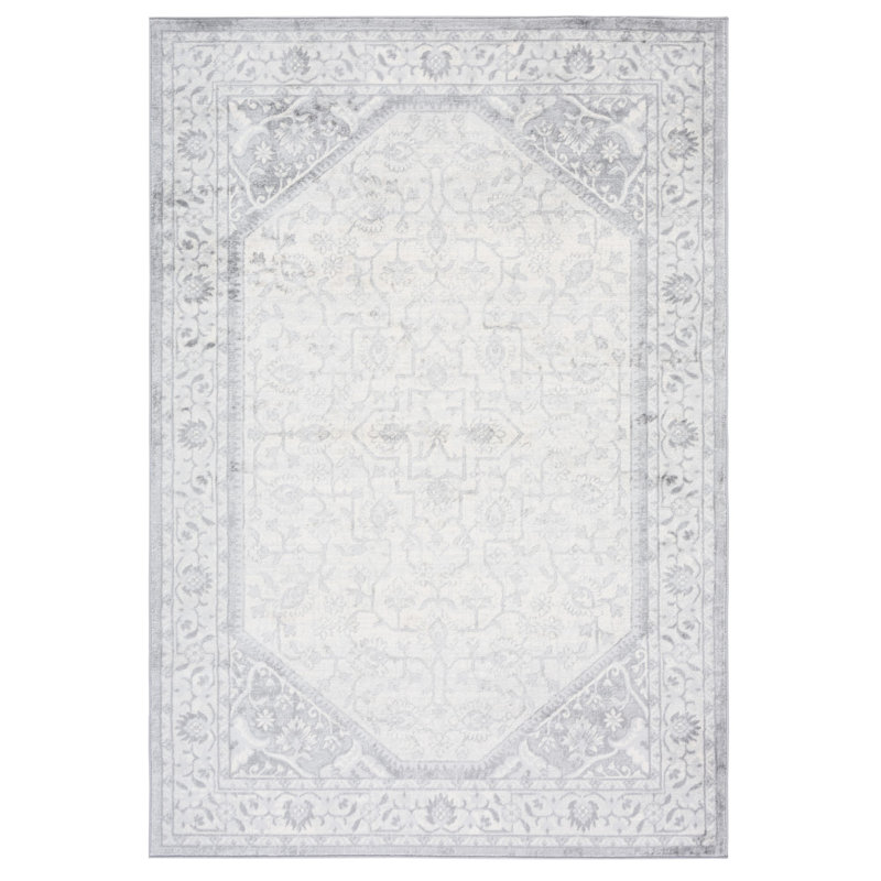 Heirloom Gray 9' x 12' Synthetic Hand-Knotted Area Rug