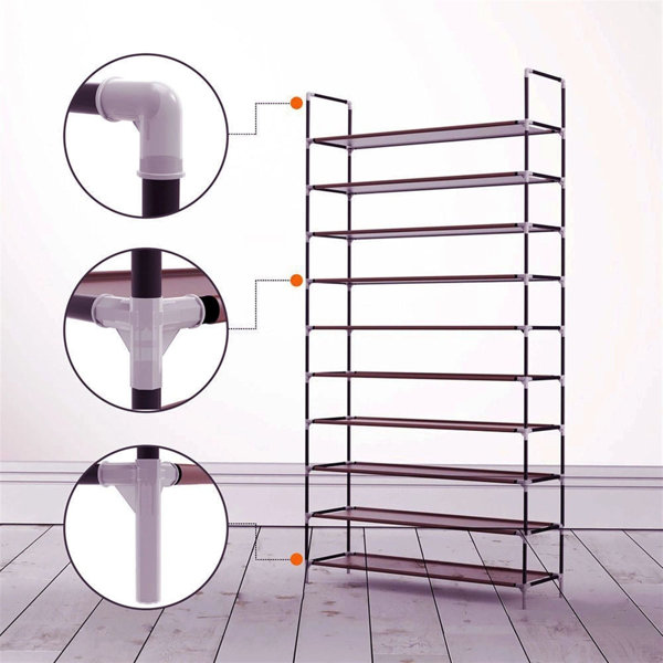 Rebrilliant 50 Pair Shoe Rack & Reviews | Wayfair