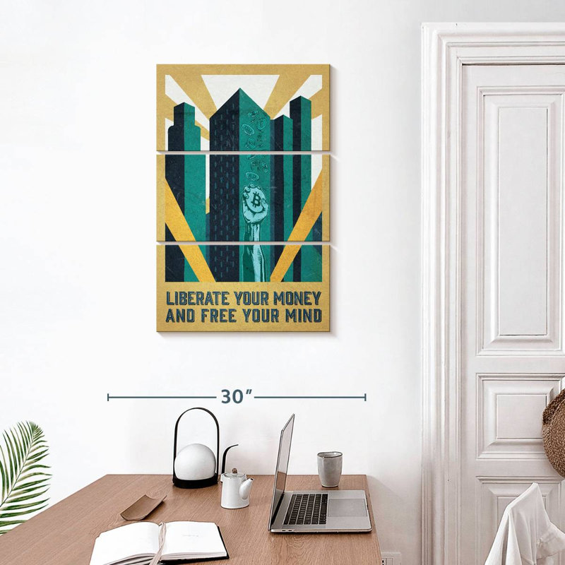 Tergel Bitcoin Quote, 32" H x 20" W