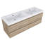 Meuble-lavabo double 60 po avec plateau en résine Zye-1284370123