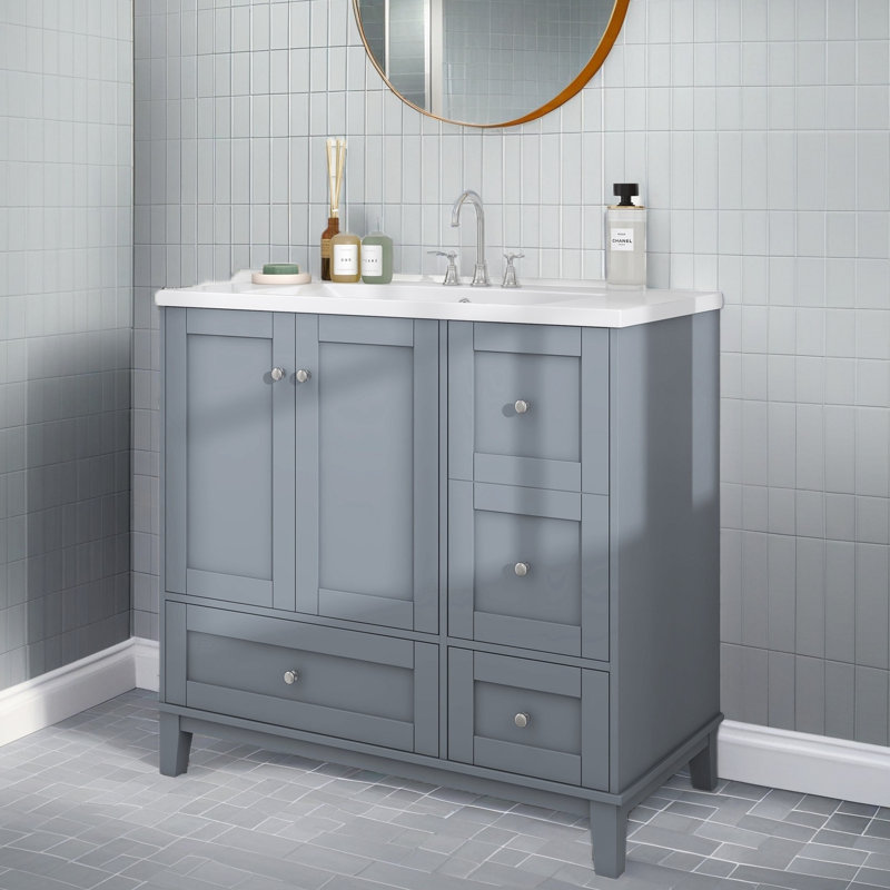 Meuble-lavabo 36 po (lavabo non inclus), Noir, noir, noir, noir