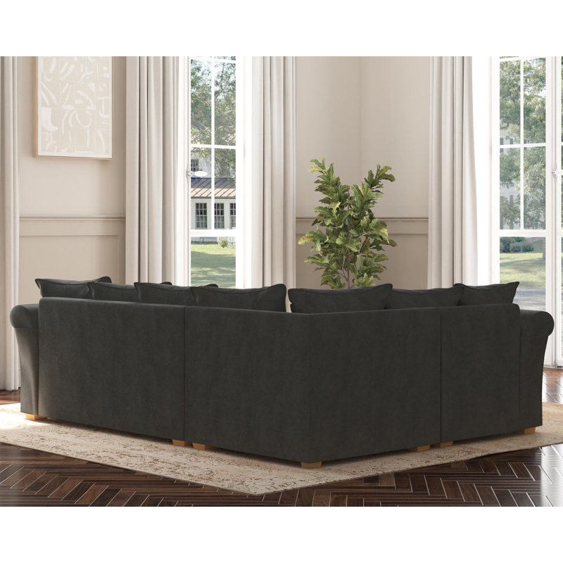 Castleacre Corner with two seats, Scatter Back, Right Hand Facing, Steel Polyester