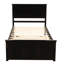 Lit plateforme avec lit gigogne simple, structure de taille simple-1419919935